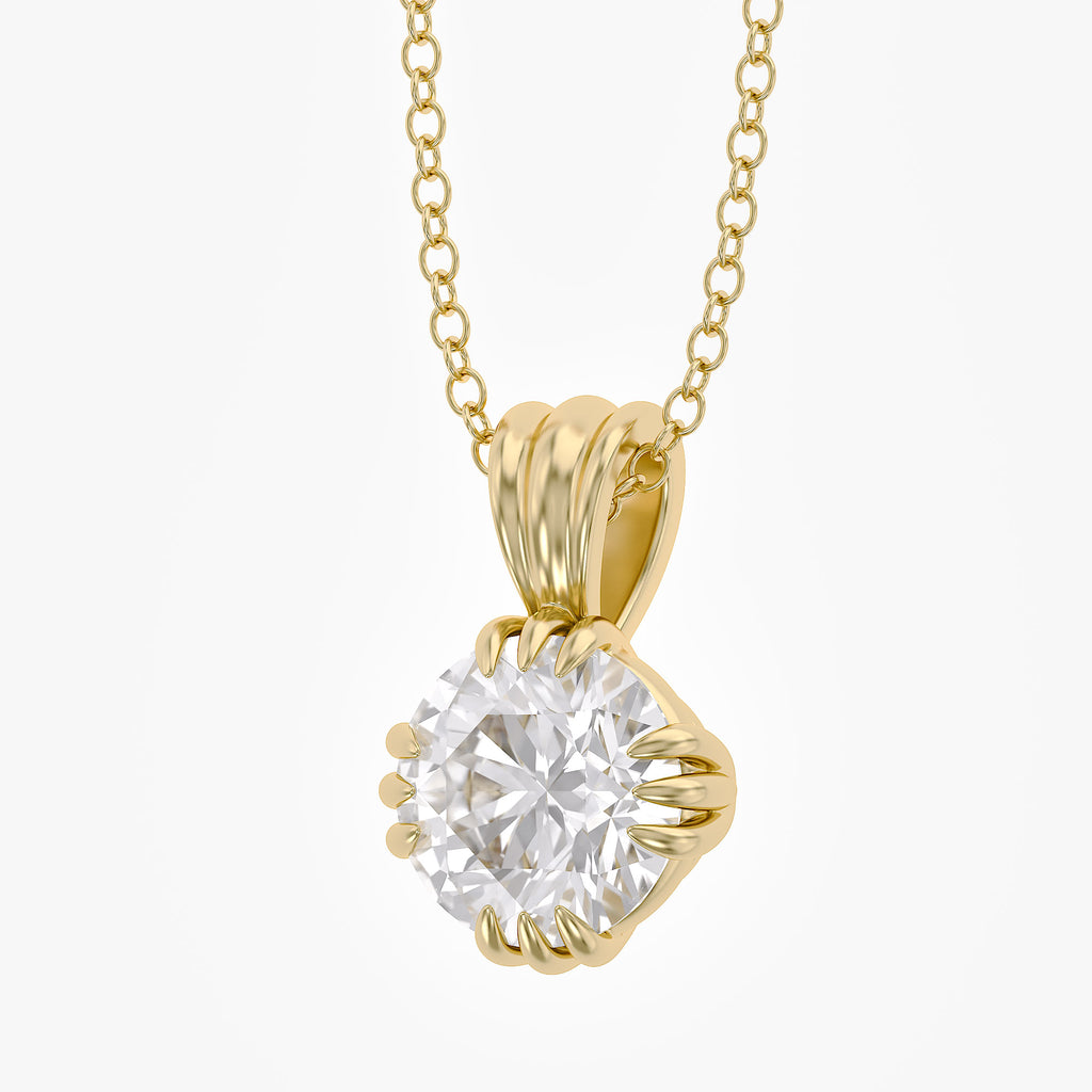 2.04 CTW Round Diamond Heritage Pendant Necklace