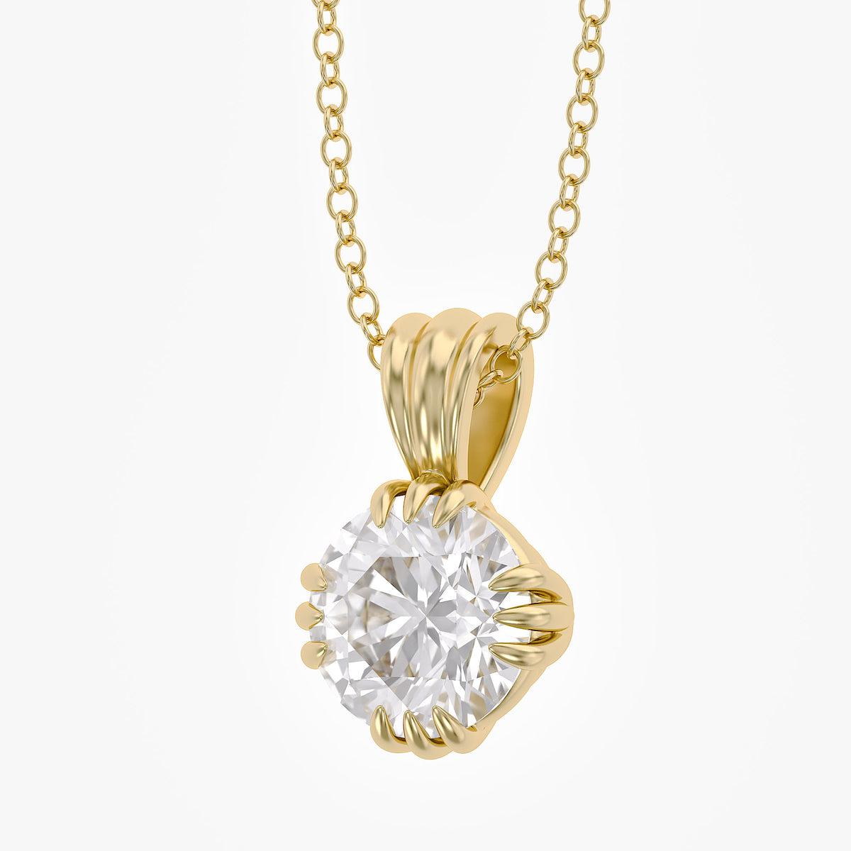 2.04 CTW Round Diamond Heritage Pendant Necklace