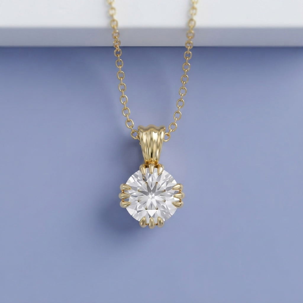 2.04 CTW Round Diamond Heritage Pendant Necklace