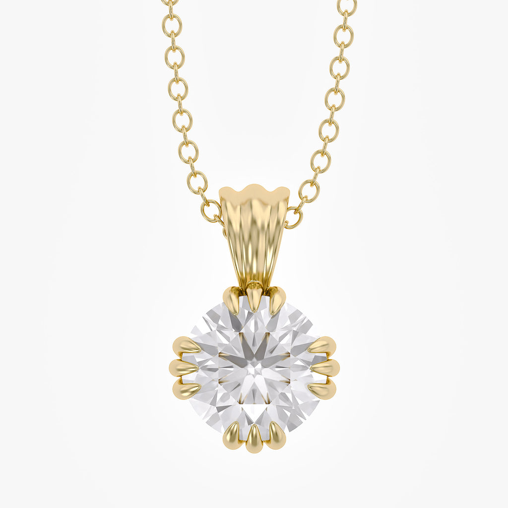 2.04 CTW Round Diamond Heritage Pendant Necklace