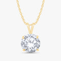 1.65 Carat Round Cut Lab Grown Diamond Solitaire Pendant Necklace
