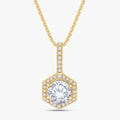 0.85 Carat Round Cut Lab Grown Diamond Pendant Necklace
