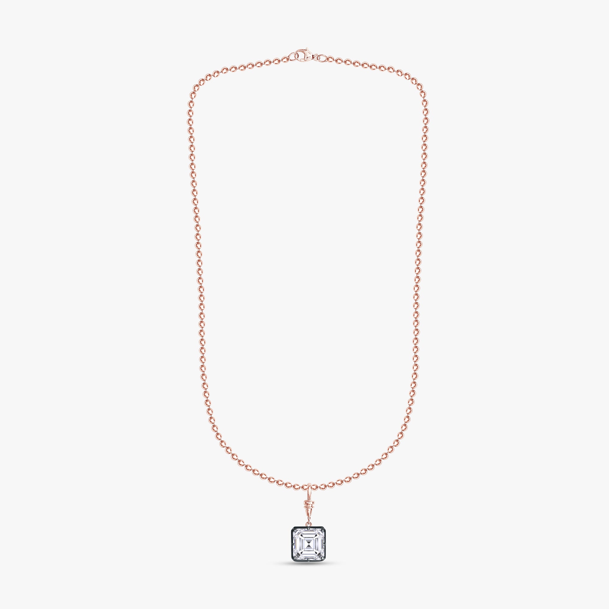 5.00 Carat Emerald Shape Lab Grown Diamond Charm Necklace