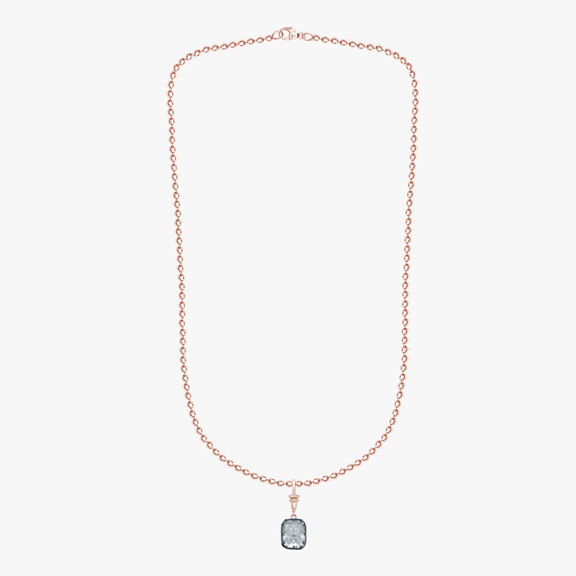3.00 Carat Cushion Shape Lab Grown Diamond Charm Pendant Necklace