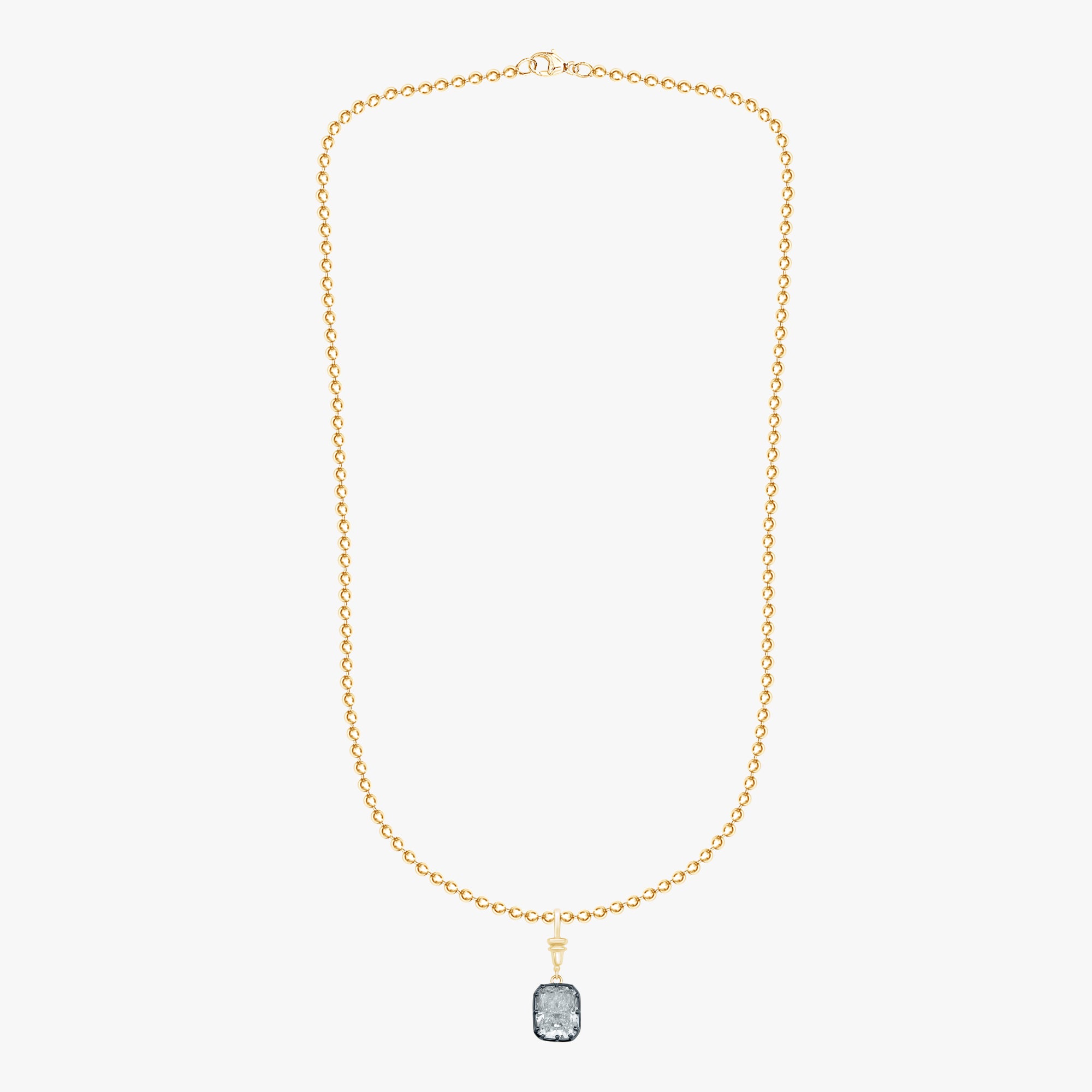 3.00 Carat Cushion Shape Lab Grown Diamond Charm Pendant Necklace