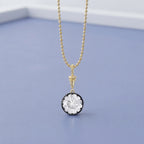 5.00 Carat Round Cut Lab Grown Diamond Charm Necklace
