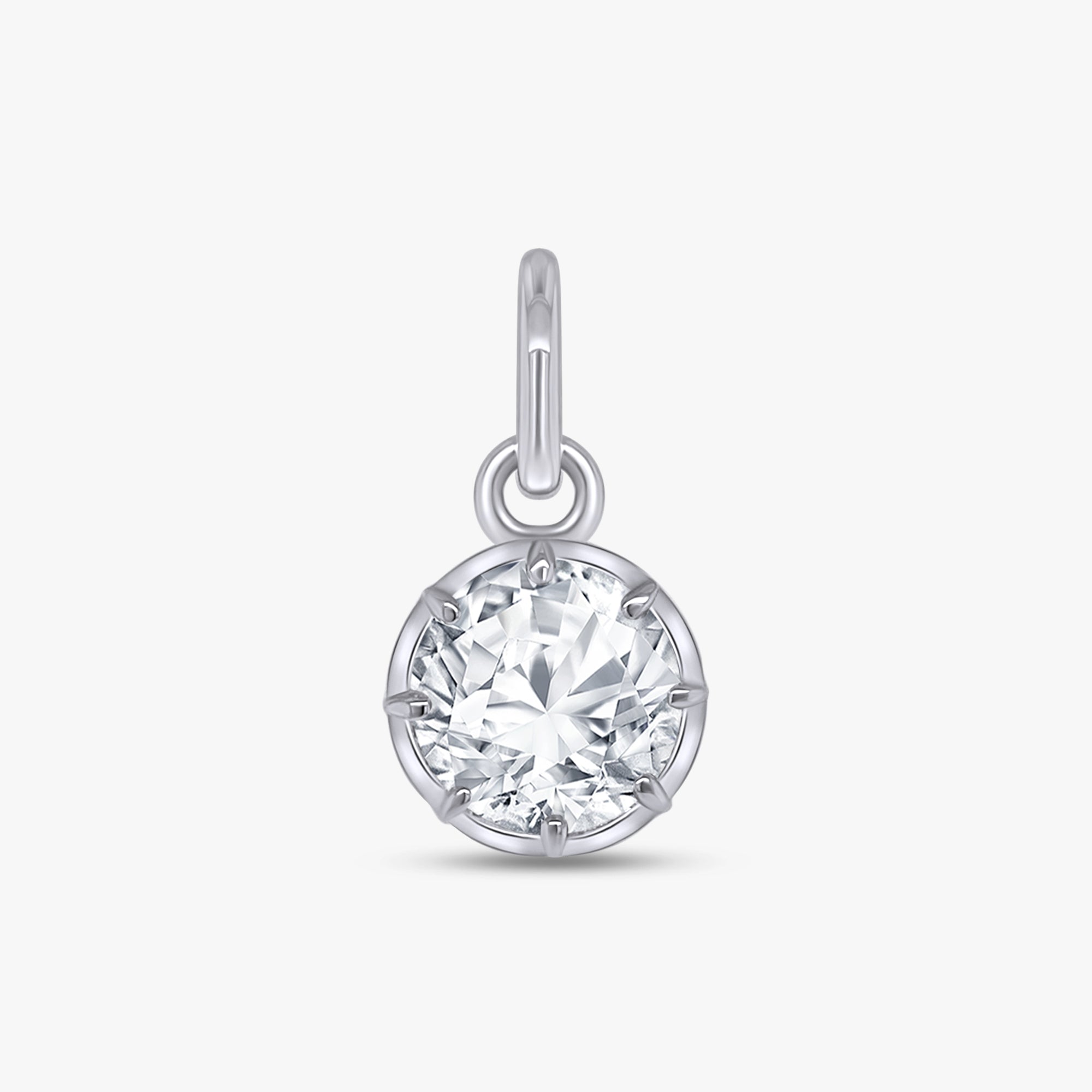 1.00 Carat Round Cut Lab Grown Diamond Pendant Necklace Jewelry