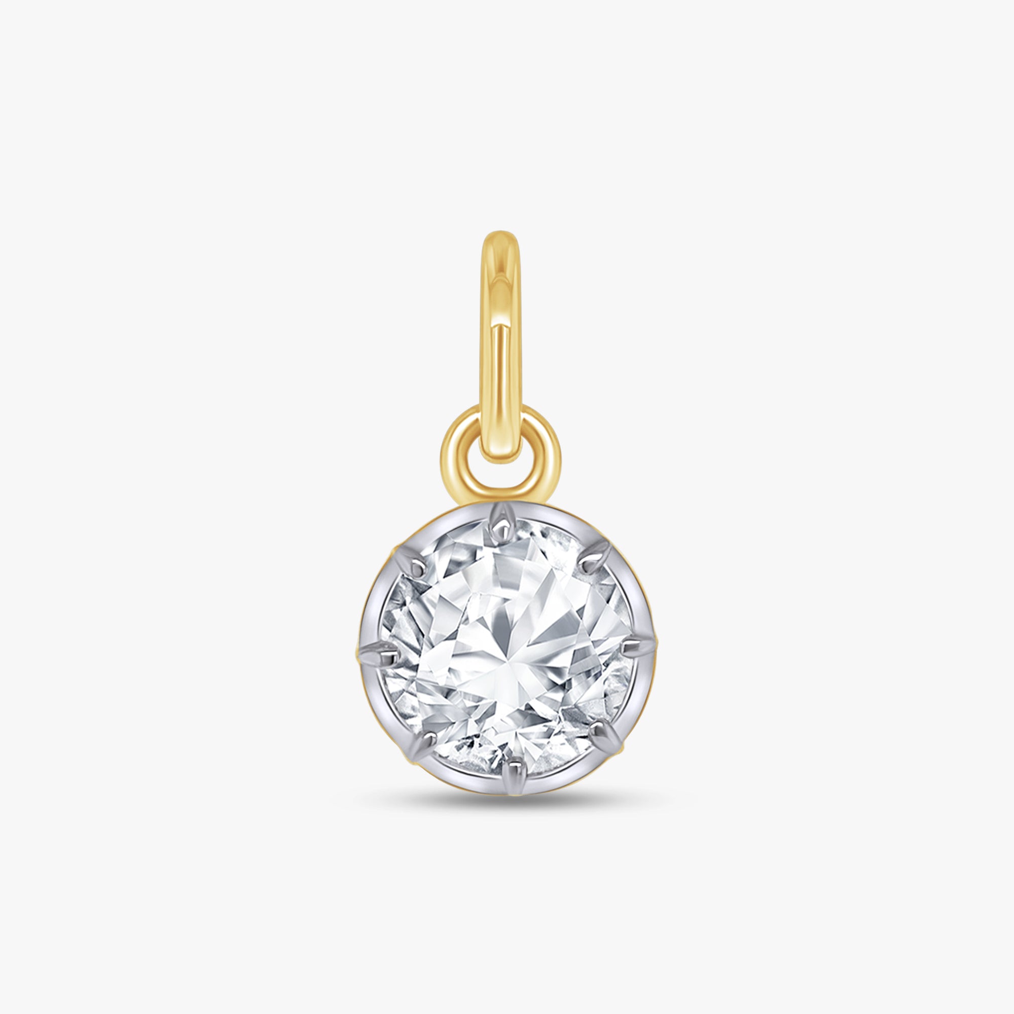 1.00 Carat Round Cut Lab Grown Diamond Pendant Necklace Jewelry
