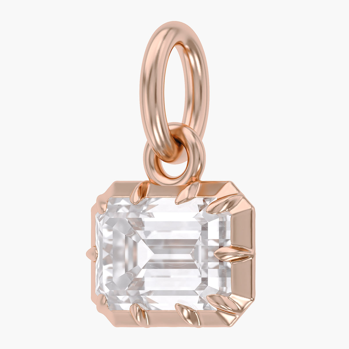 1.00 Carat Emerald Shape Lab Grown Diamond Solitaire Pendant