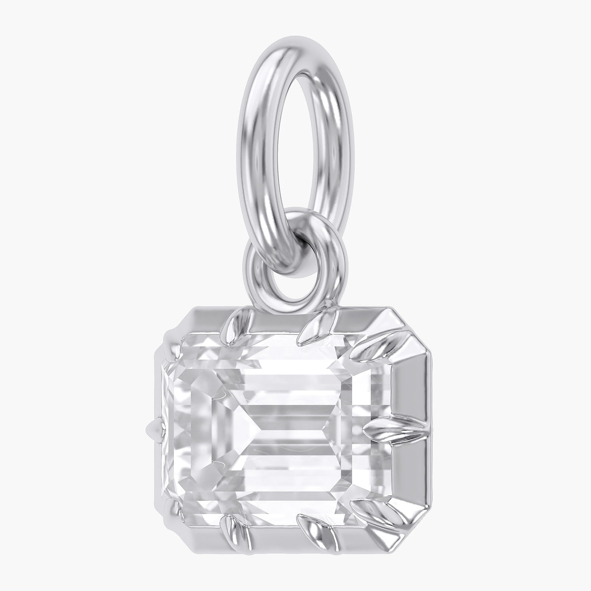 1.00 Carat Emerald Shape Lab Grown Diamond Solitaire Pendant