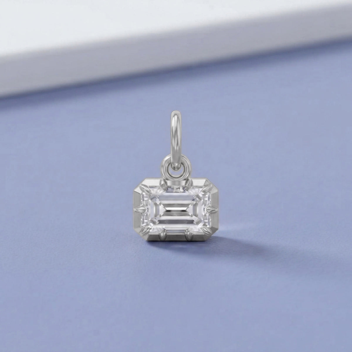1.00 Carat Emerald Shape Lab Grown Diamond Solitaire Pendant