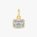 1.00 Carat Emerald Shape Lab Grown Diamond Solitaire Pendant