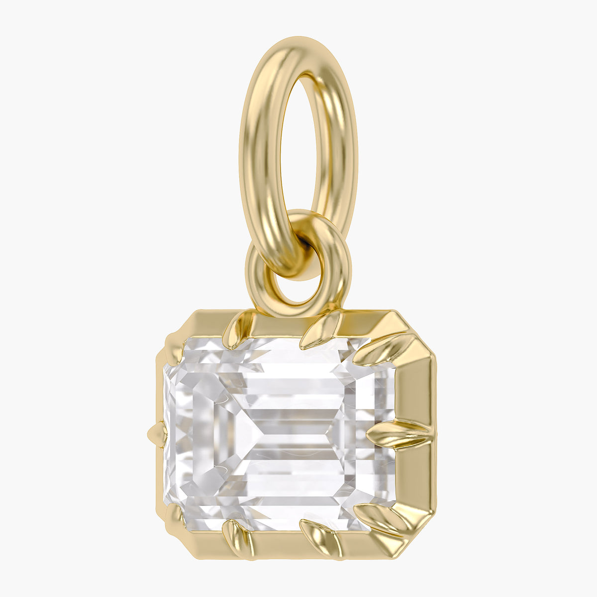 1.00 Carat Emerald Shape Lab Grown Diamond Solitaire Pendant