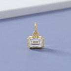 1.00 Carat Emerald Shape Lab Grown Diamond Solitaire Pendant