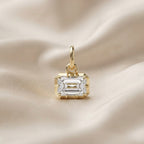 1.00 Carat Emerald Shape Lab Grown Diamond Solitaire Pendant
