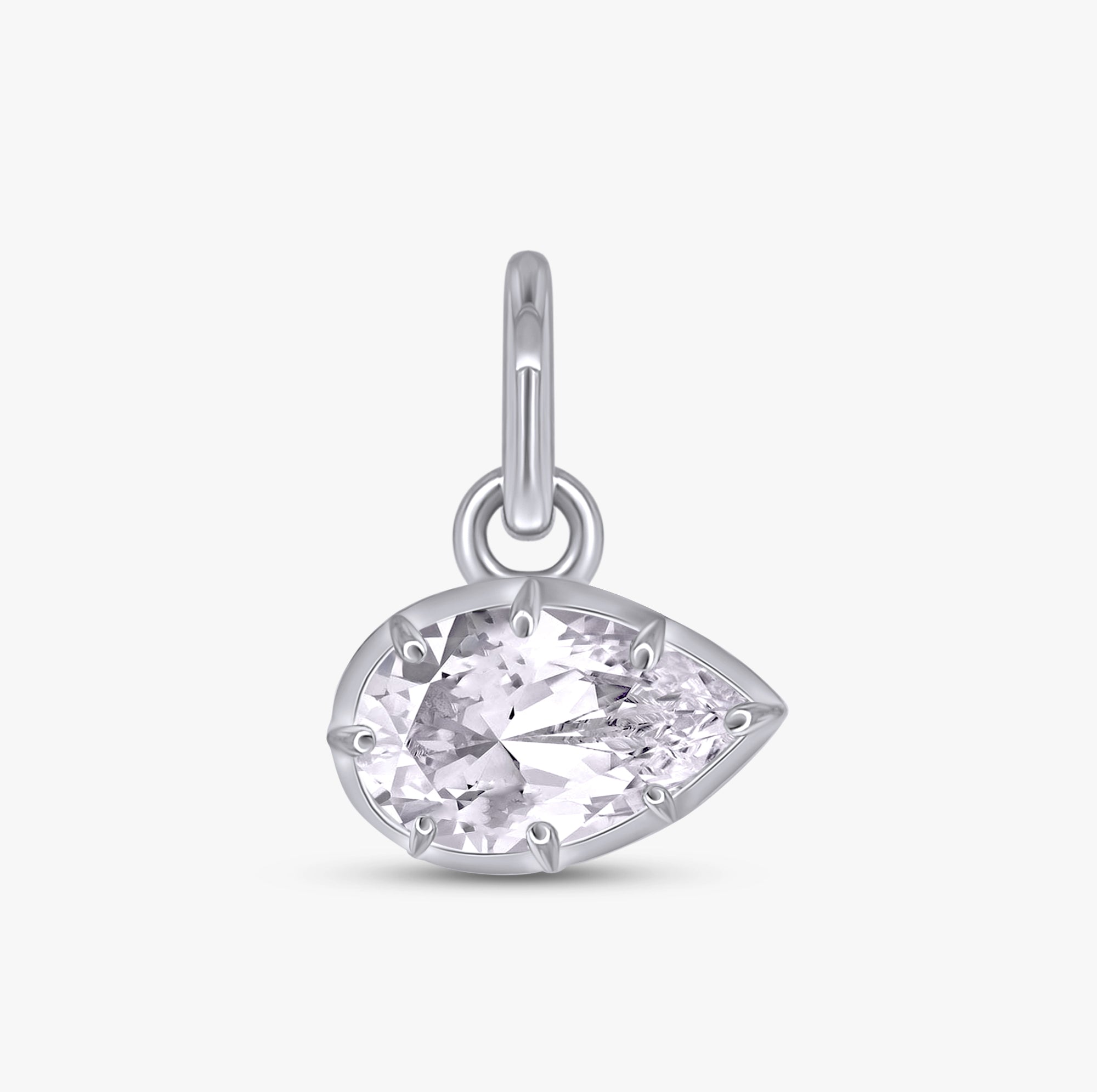 1.00 Carat Pear Shape Lab Grown Diamond Solitaire Pendant