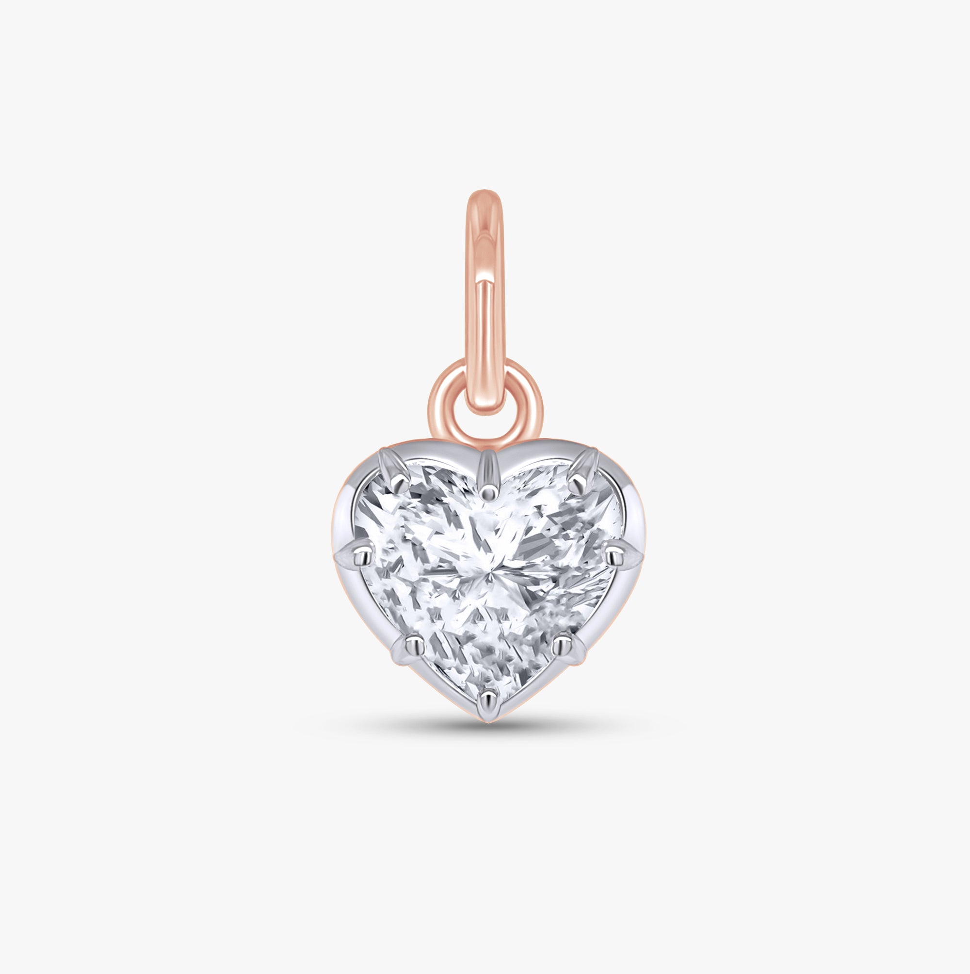 1.00 Carat Heart Shape Lab Grown Diamond Pendant Necklace Jewelry