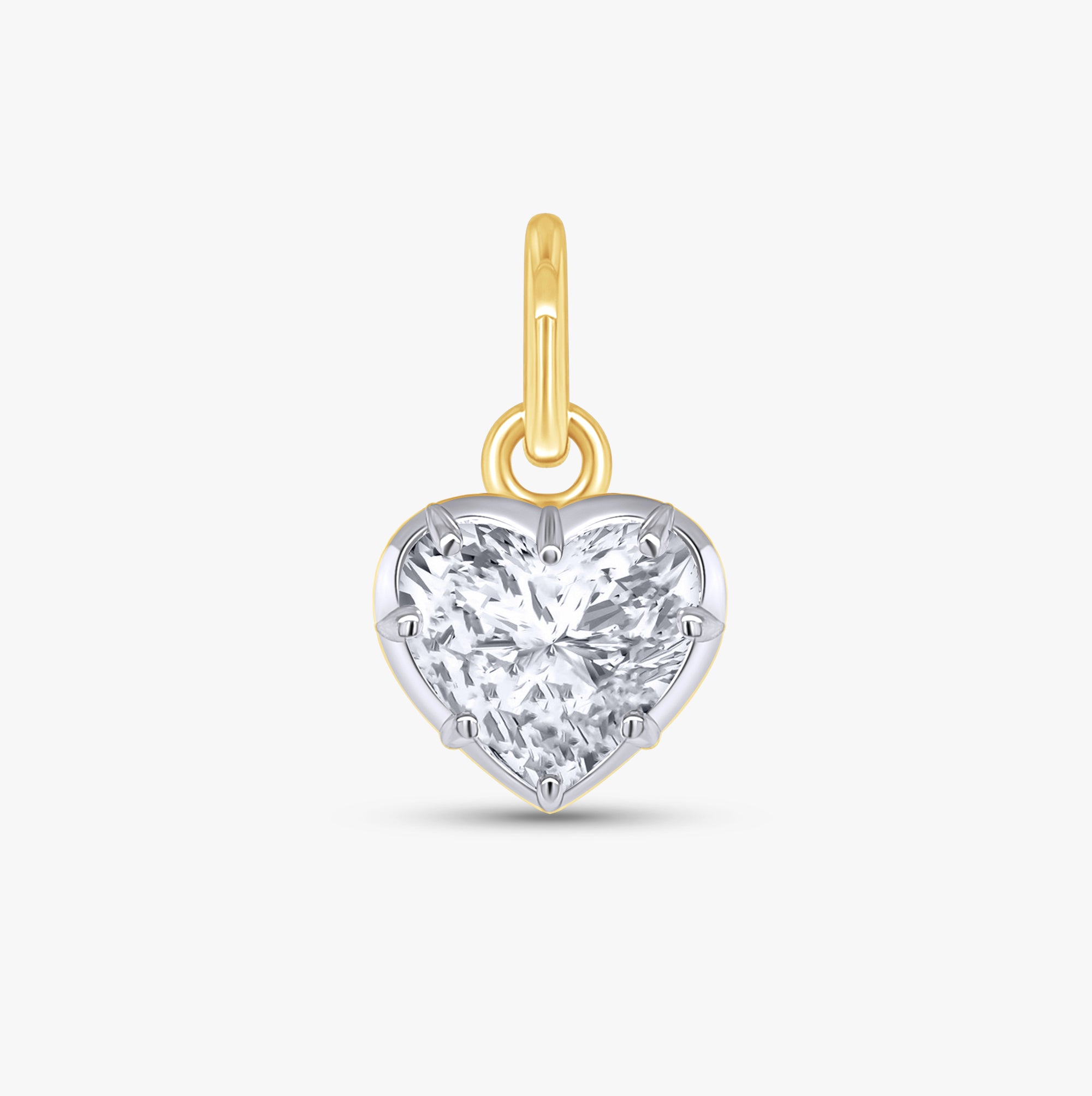 1.00 Carat Heart Shape Lab Grown Diamond Pendant Necklace Jewelry