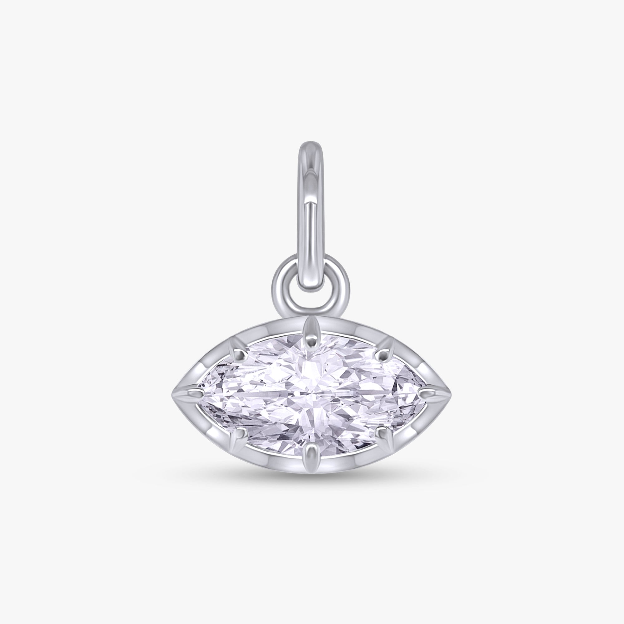 1.00 Carat Marquise Shape Lab Grown Diamond Pendant Necklace Jewelry
