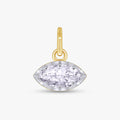 1.00 Carat Marquise Shape Lab Grown Diamond Pendant Necklace Jewelry