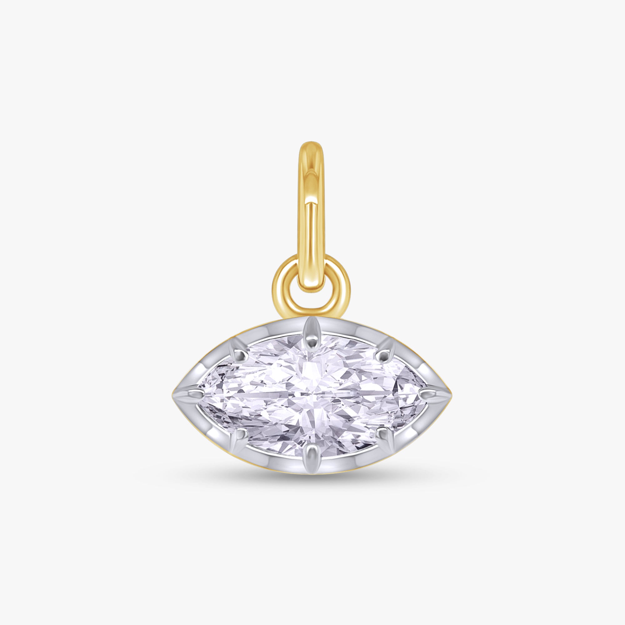 1.00 Carat Marquise Shape Lab Grown Diamond Pendant Necklace Jewelry