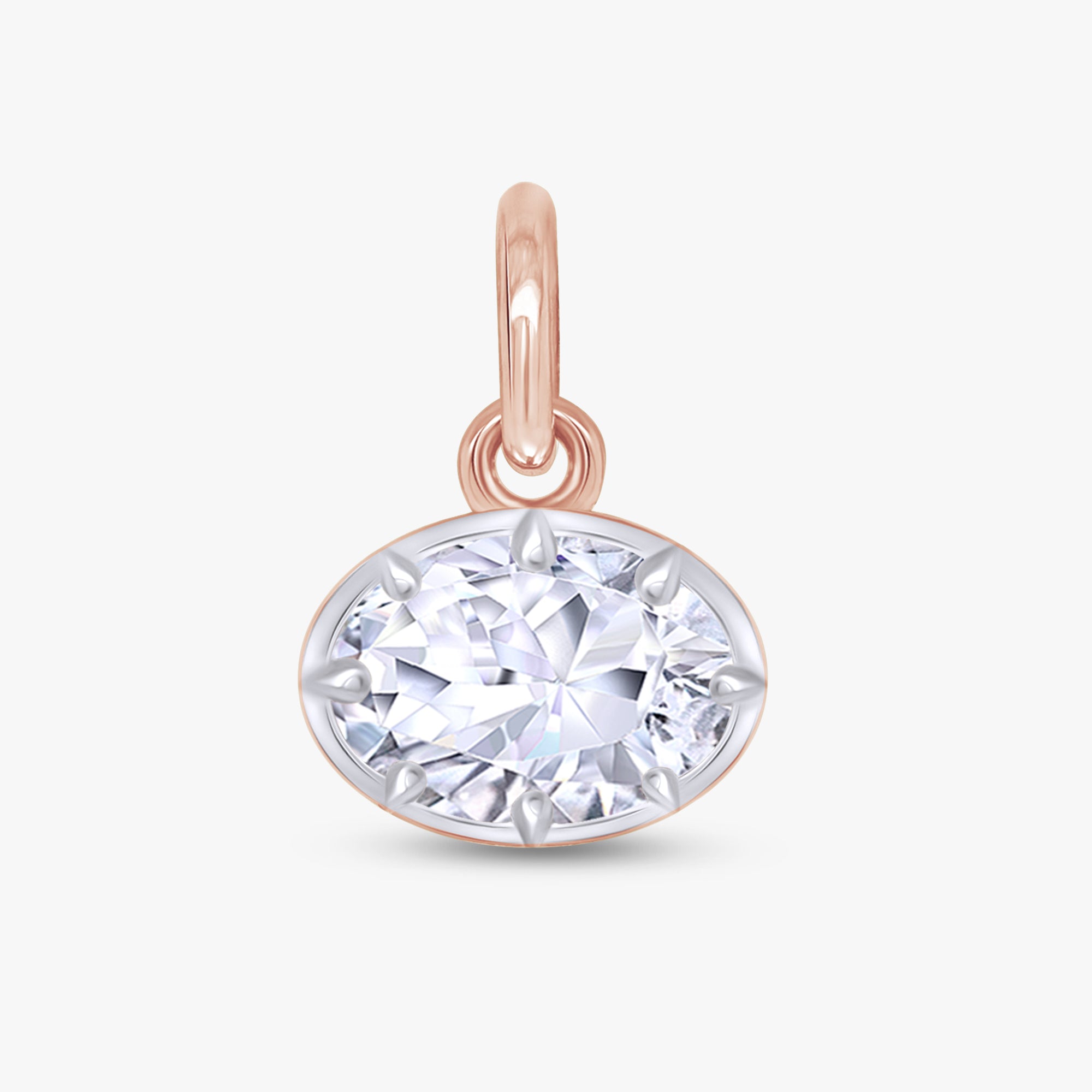 1.00 Carat Oval Shape Lab Grown Diamond Solitaire Pendant