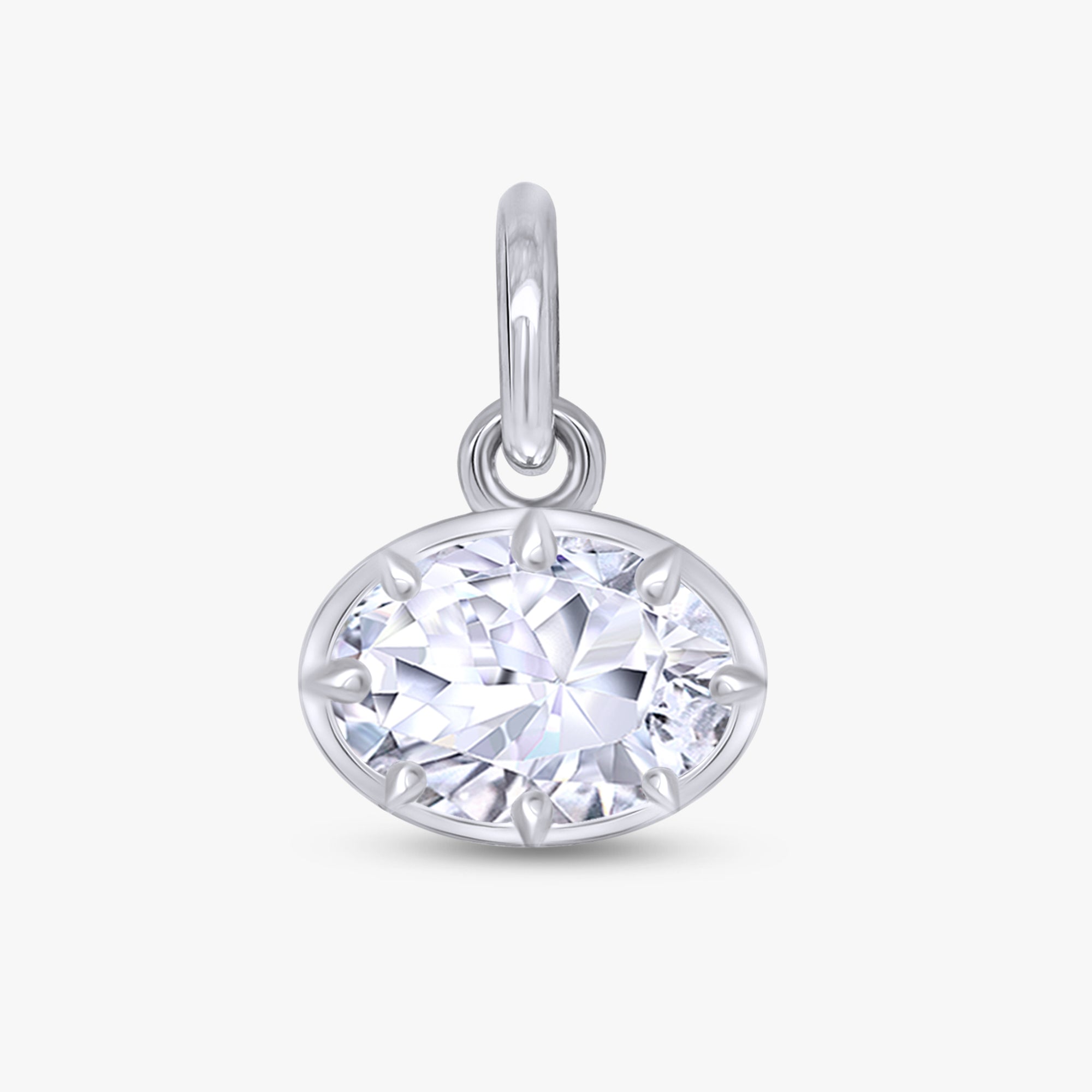 1.00 Carat Oval Shape Lab Grown Diamond Solitaire Pendant