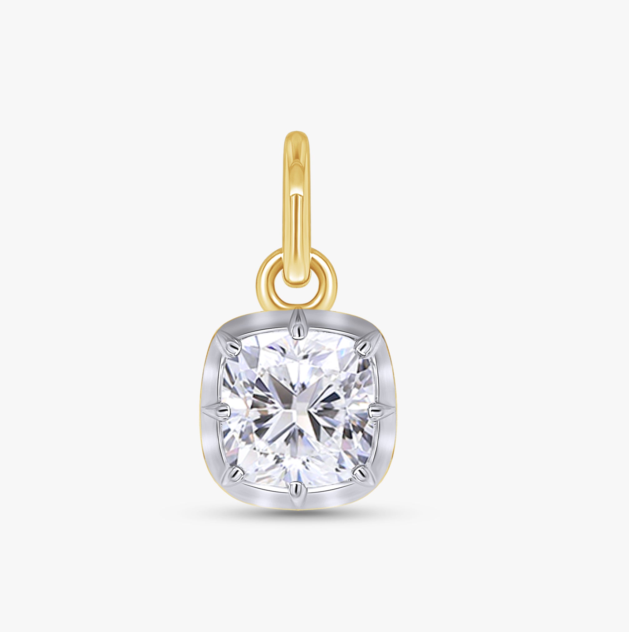 1.00 Carat Asscher Cut Lab Grown Diamond Solitaire Pendant