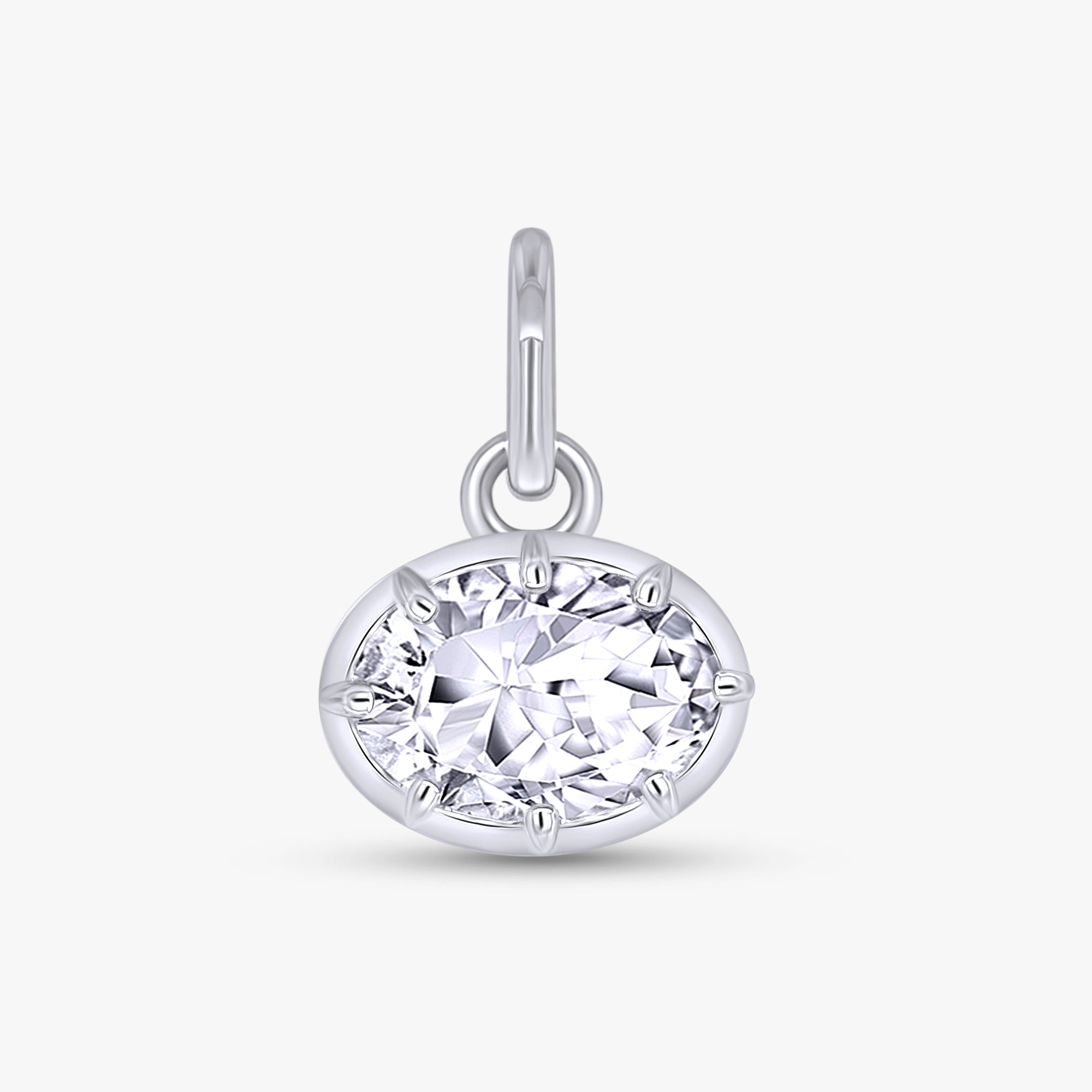 1.00 Carat Oval Shape Lab Grown Diamond Pendant Necklace Jewelry