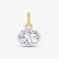 1.00 Carat Oval Shape Lab Grown Diamond Pendant Necklace Jewelry