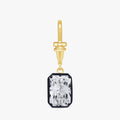 1.80 Carat Radiant Shape Lab Grown Diamond Charm Pendant