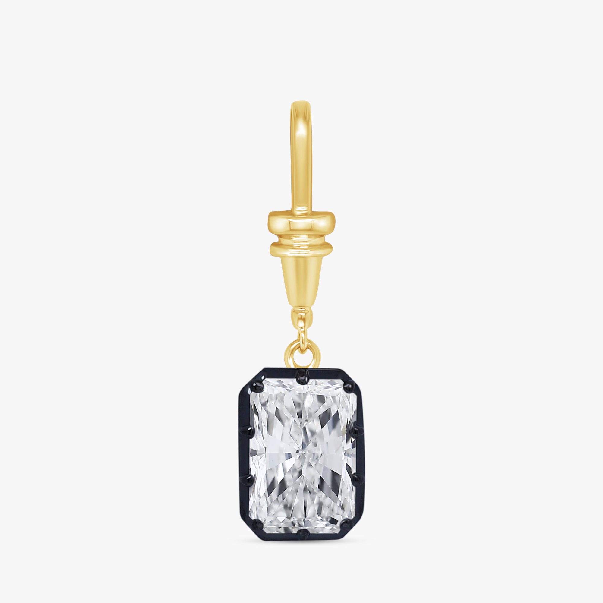 1.80 Carat Radiant Shape Lab Grown Diamond Charm Pendant