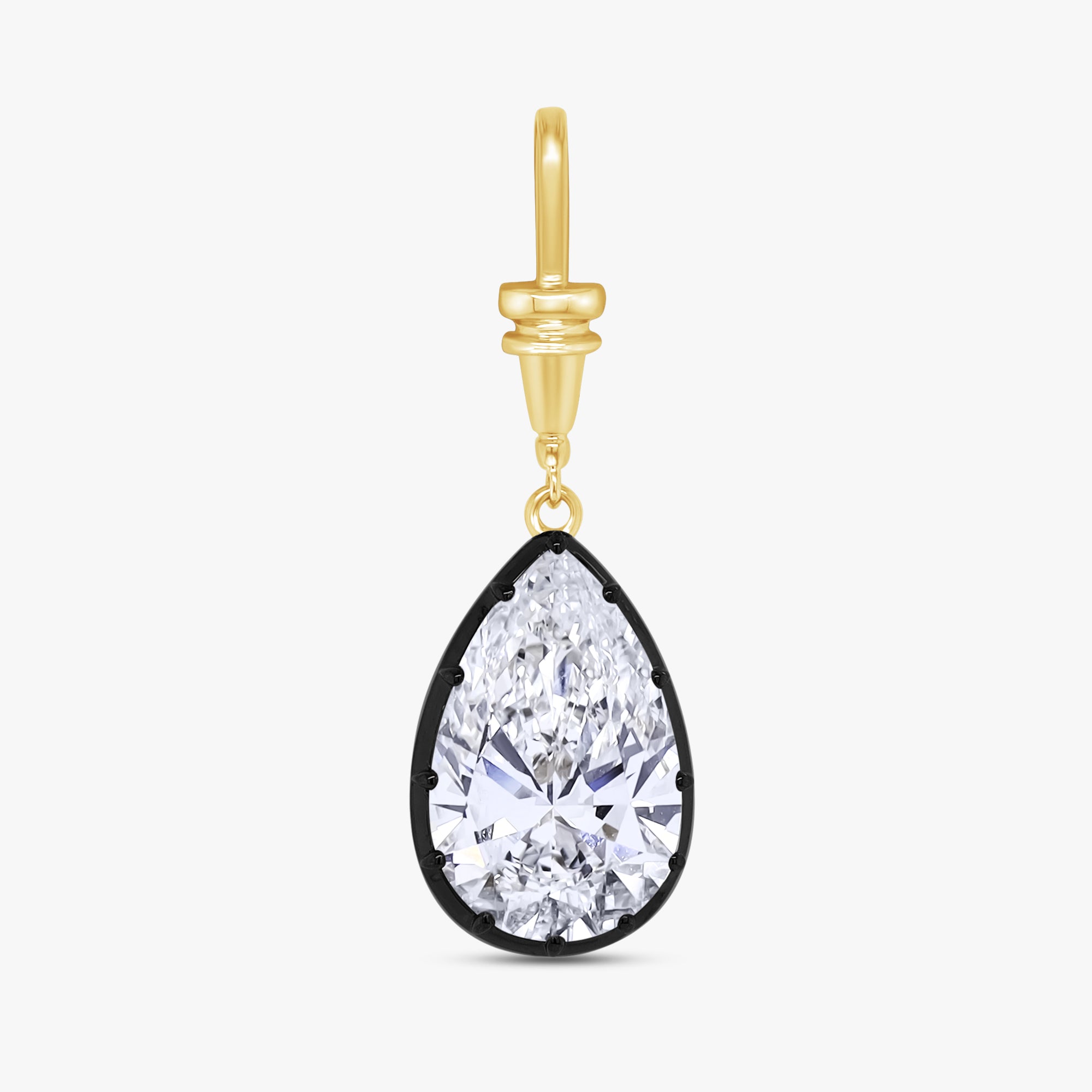 4.80 Carat Pear Shape Lab Grown Diamond Charm Pendant