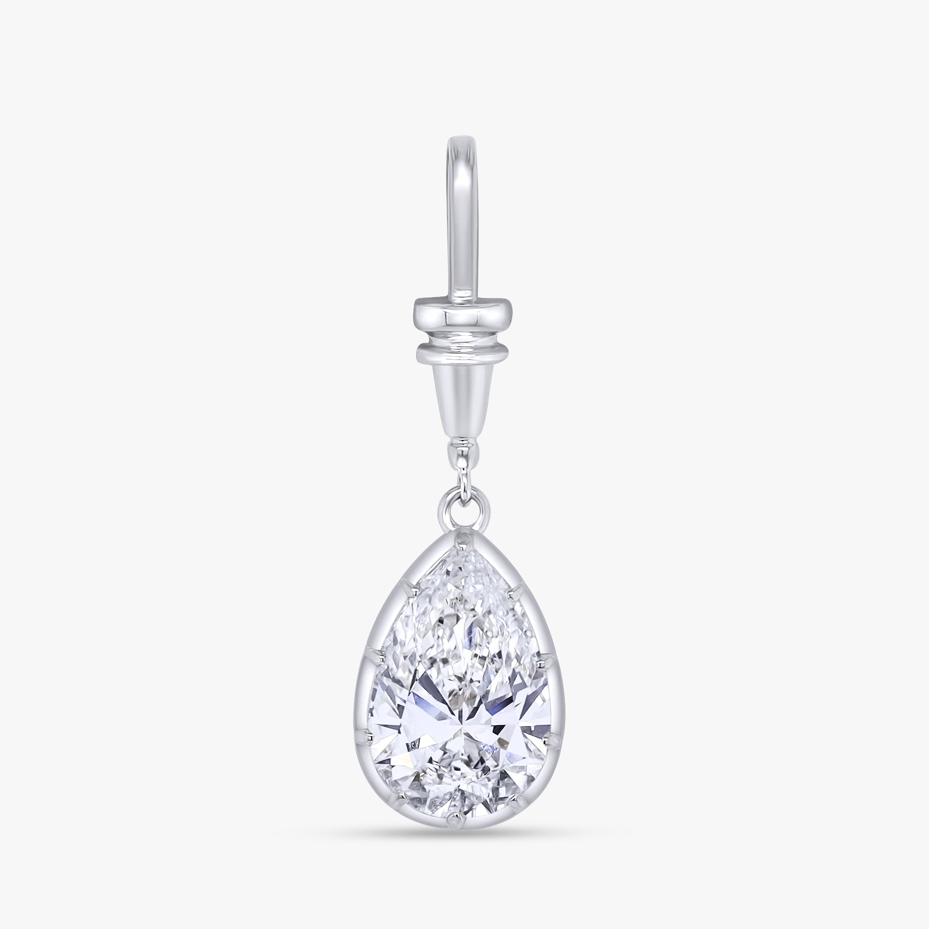 2.00 Carat Pear Shape Lab Grown Diamond Charm Pendant
