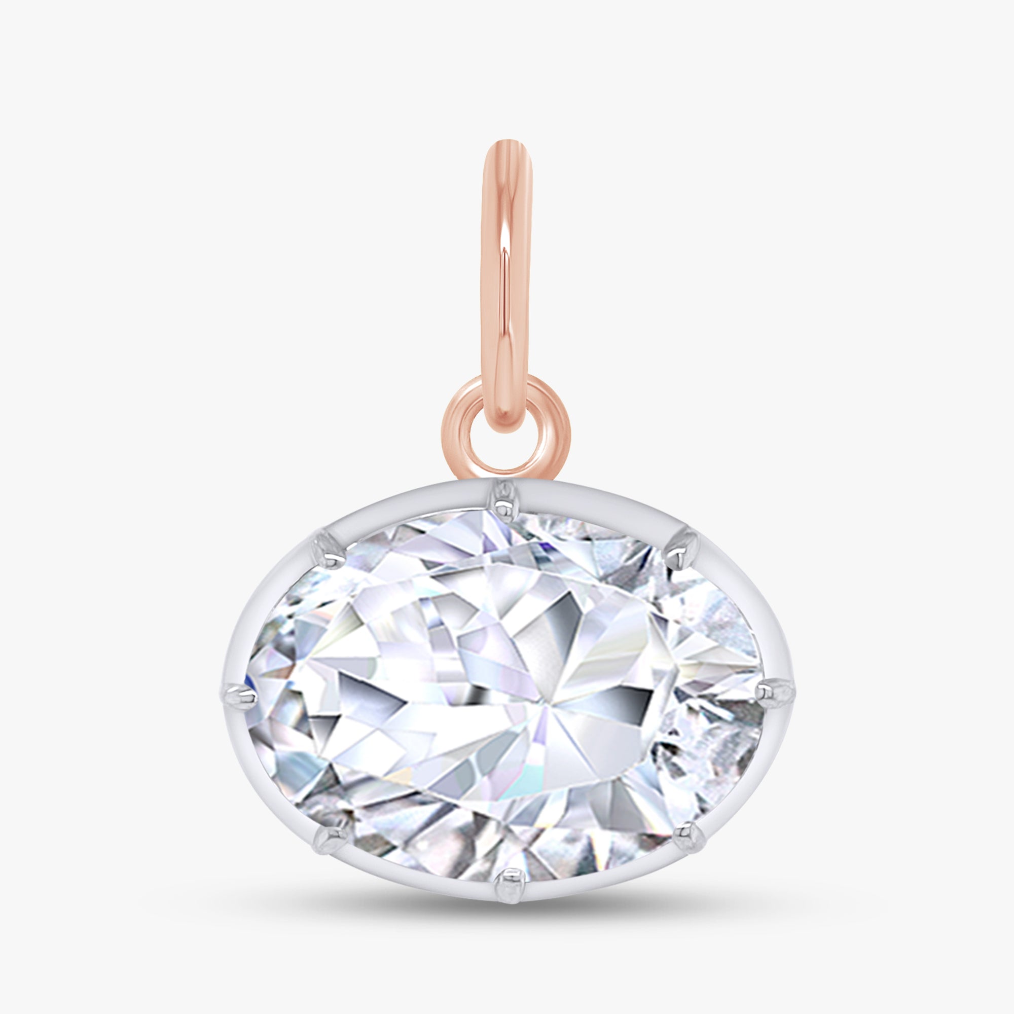 2.00 Carat Oval Shape Lab Grown Diamond Solitaire Pendant