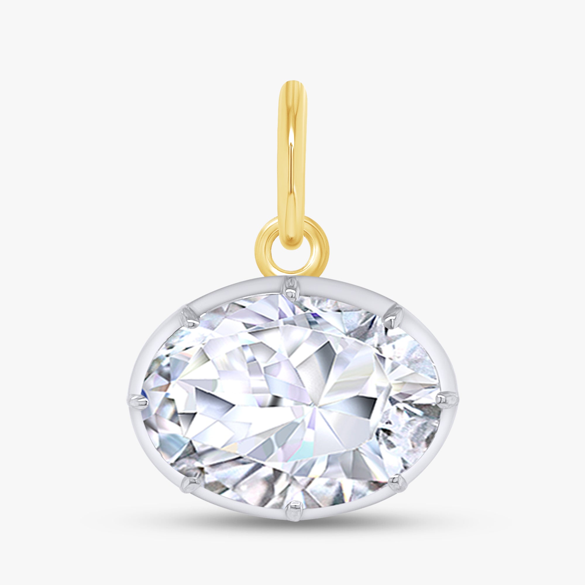2.00 Carat Oval Shape Lab Grown Diamond Solitaire Pendant