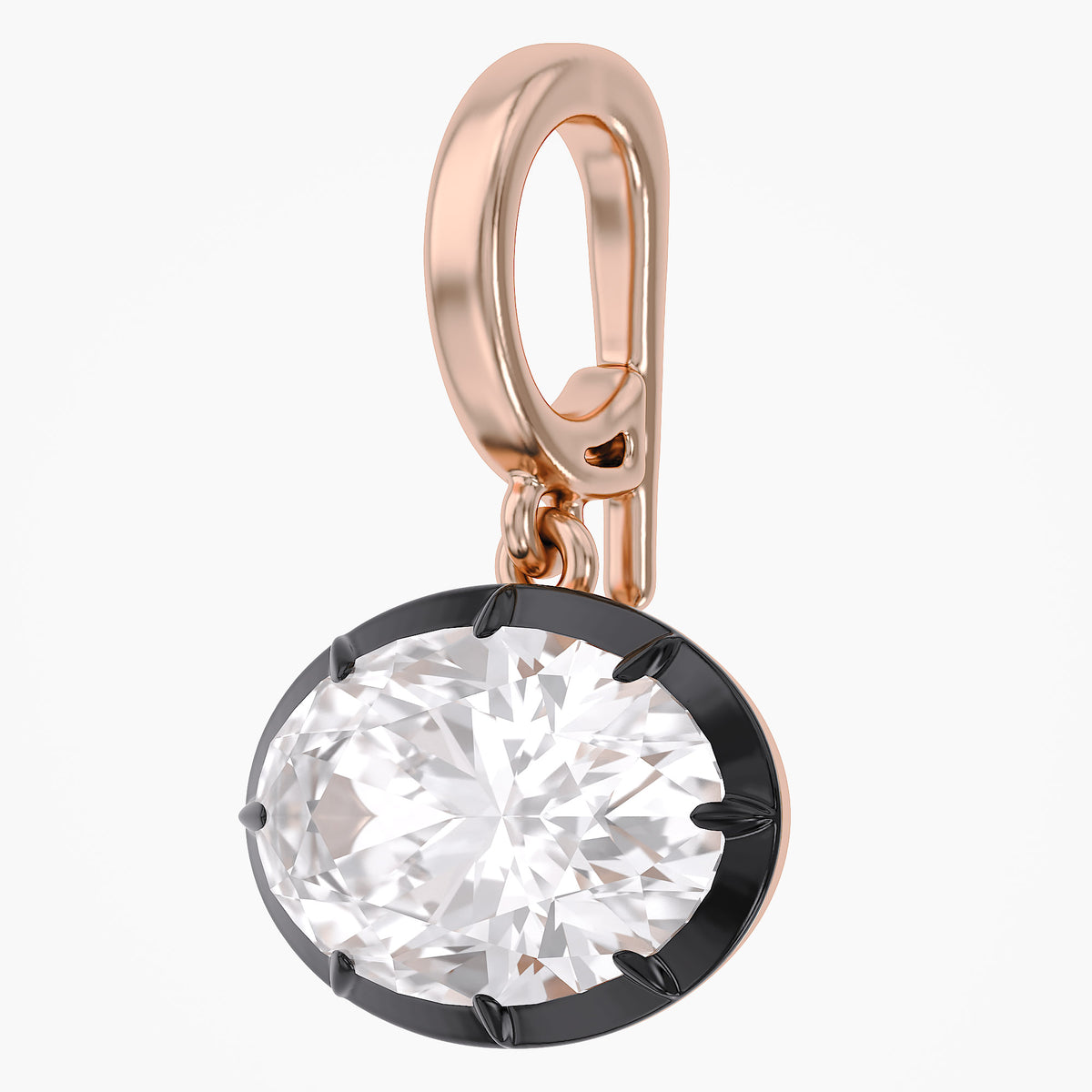 2.35 CTW Lab Grown Diamond Oval Prong Set Solitaire Pendant