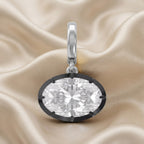 2.35 CTW Lab Grown Diamond Oval Prong Set Solitaire Pendant