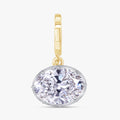 2.20 CTW Lab Grown Diamond Oval Prong Set Solitaire Pendant