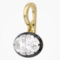 2.35 CTW Lab Grown Diamond Oval Prong Set Solitaire Pendant