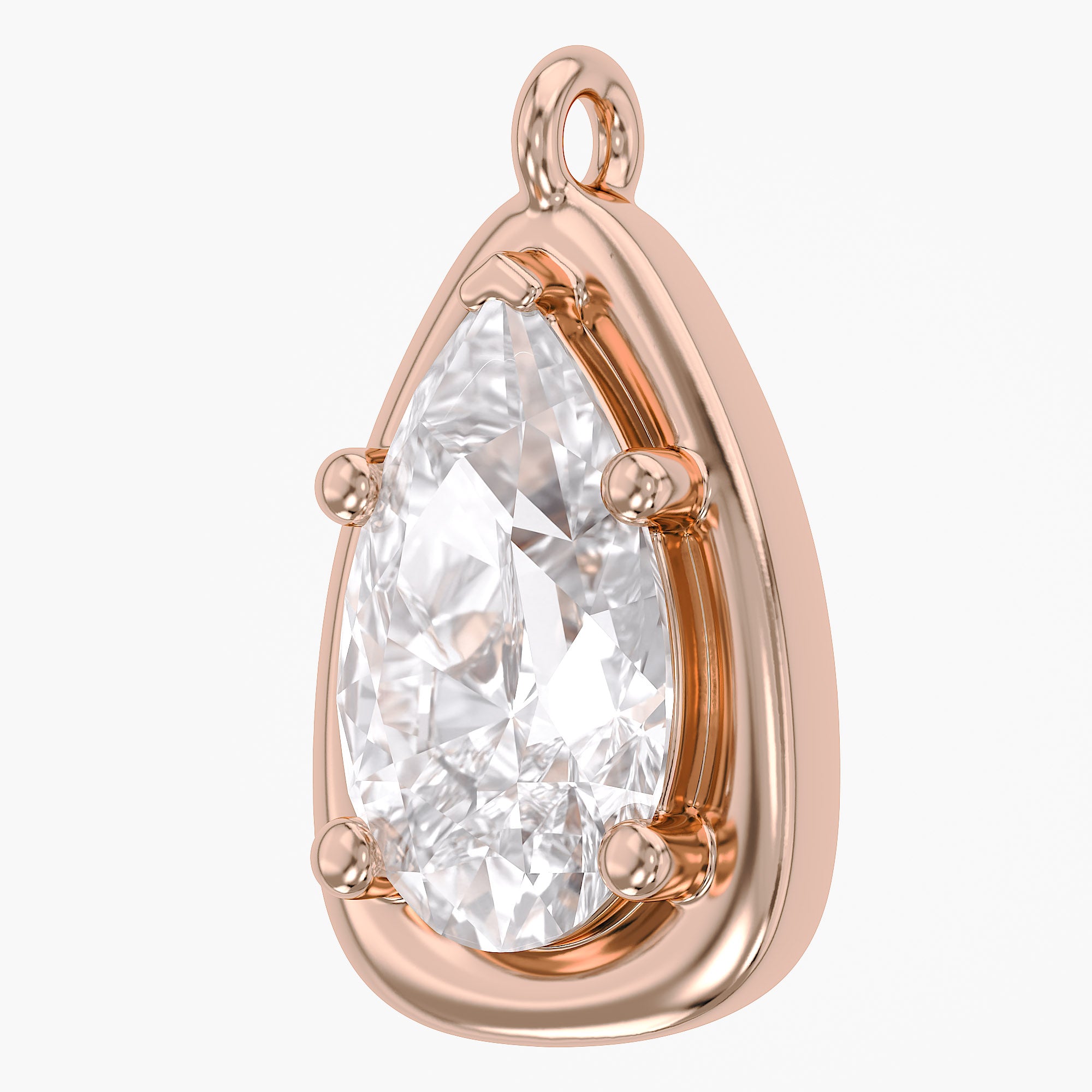 0.95 CTW Pear Shape Lab-Grown Diamond Solitaire Pendant