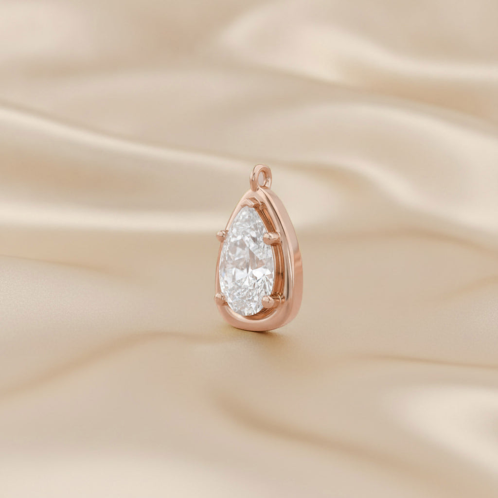 0.95 CTW Pear Shape Lab-Grown Diamond Solitaire Pendant