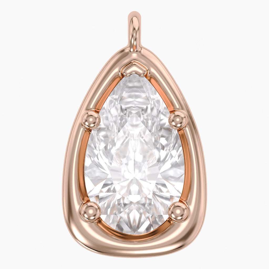 0.95 CTW Pear Shape Lab-Grown Diamond Solitaire Pendant