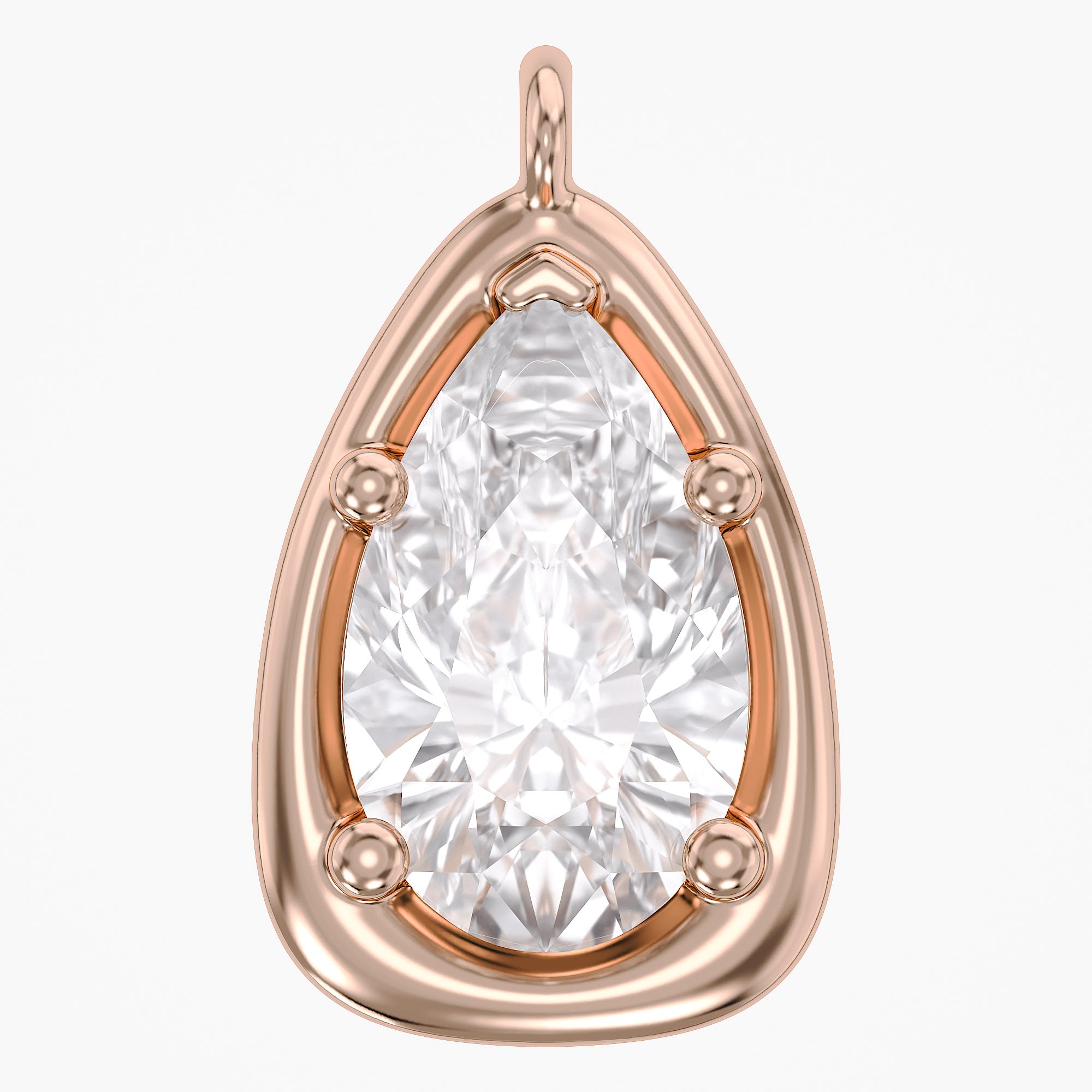 0.95 CTW Pear Shape Lab-Grown Diamond Solitaire Pendant