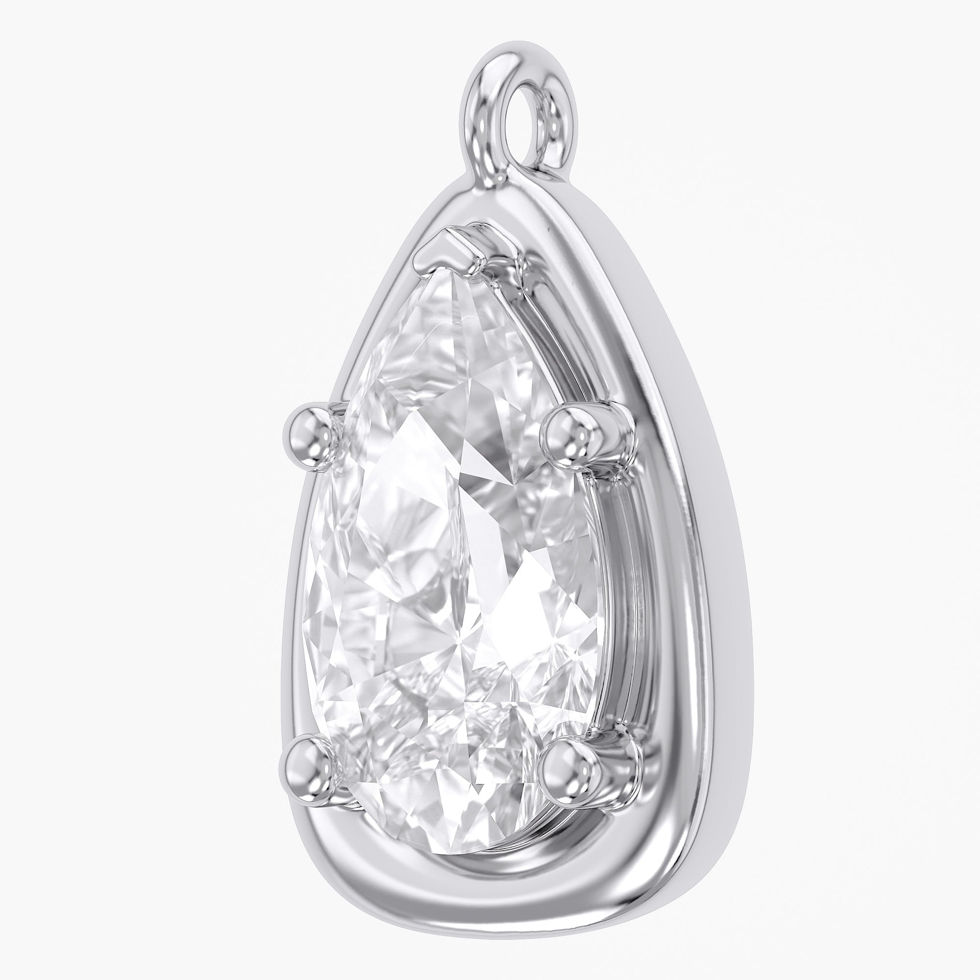 0.95 CTW Pear Shape Lab-Grown Diamond Solitaire Pendant