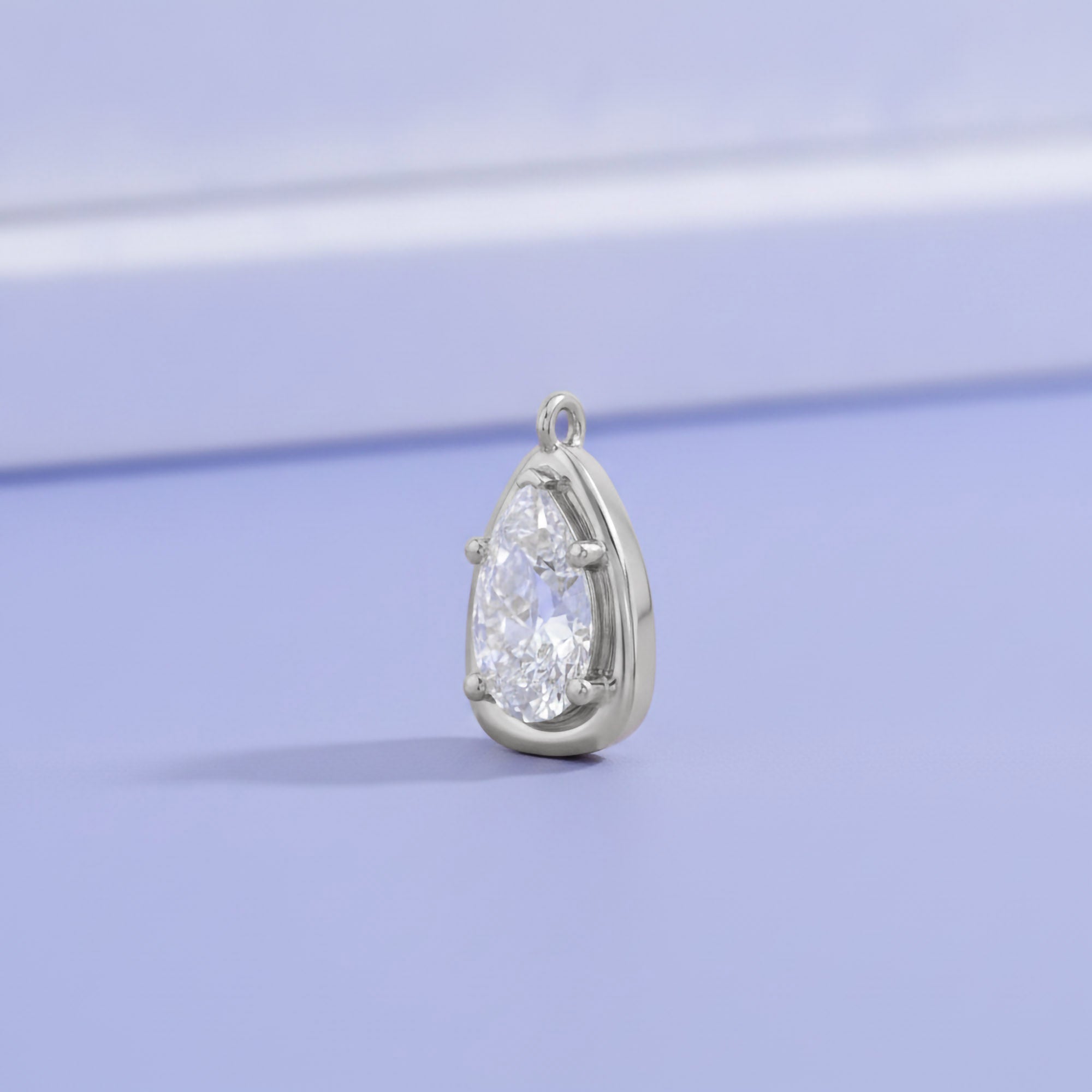 0.95 CTW Pear Shape Lab-Grown Diamond Solitaire Pendant