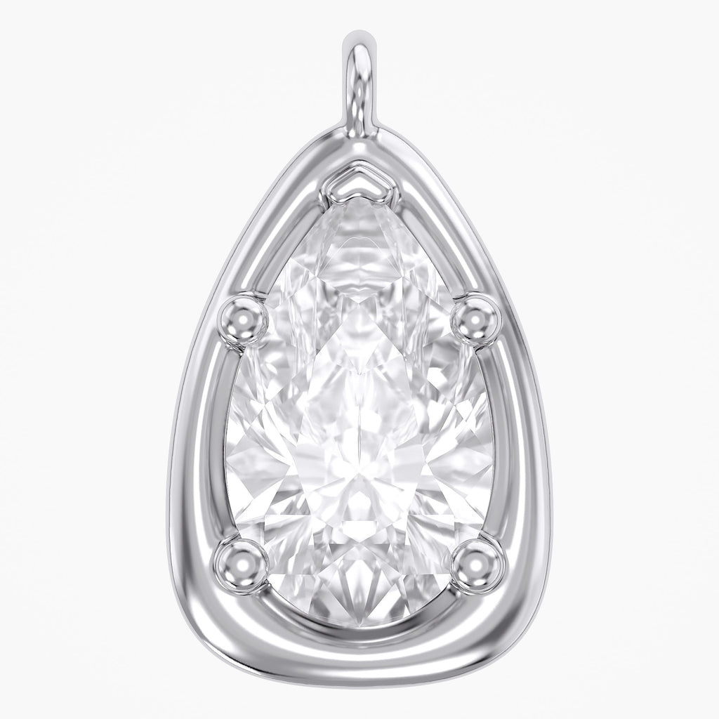 0.95 CTW Pear Shape Lab-Grown Diamond Solitaire Pendant