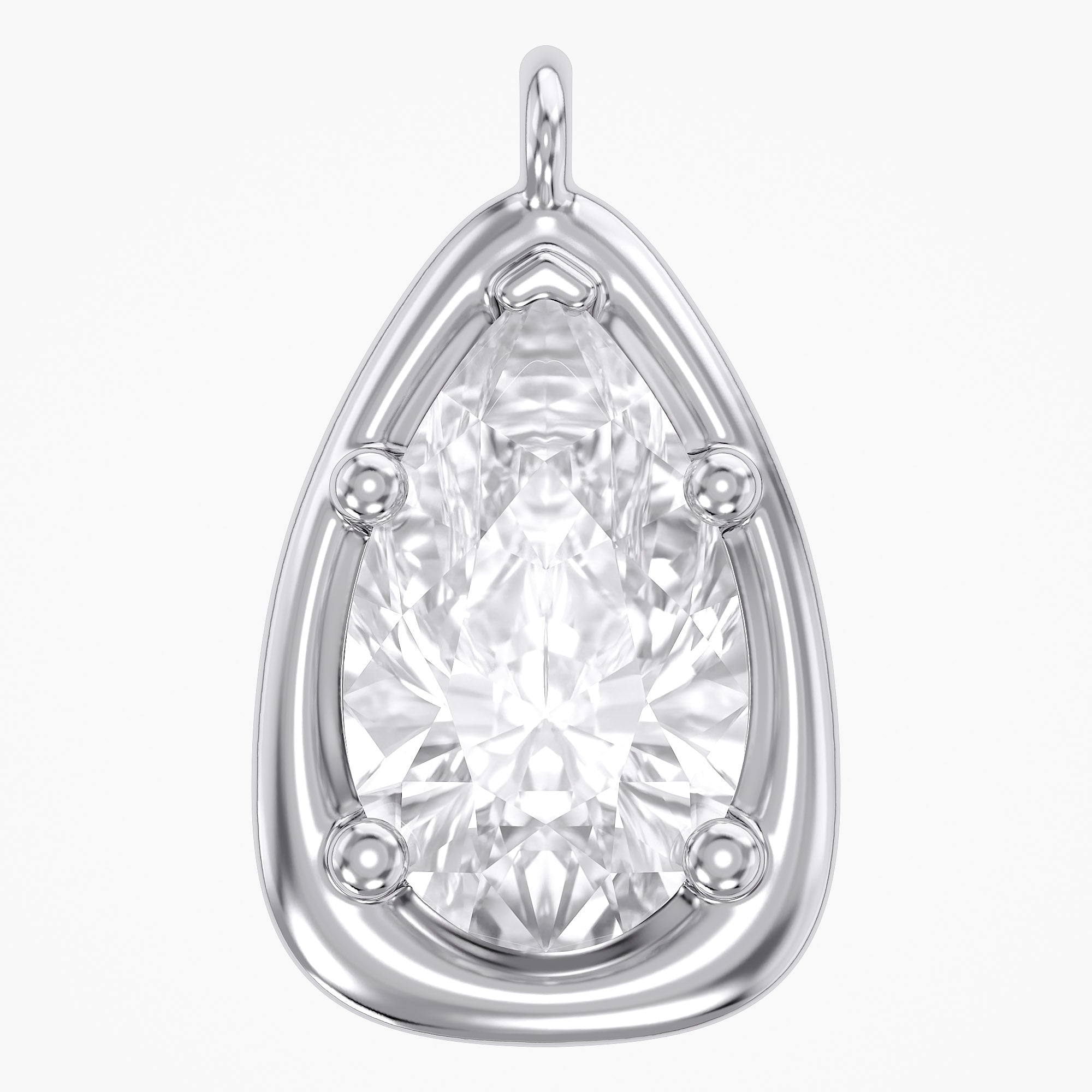 0.95 CTW Pear Shape Lab-Grown Diamond Solitaire Pendant