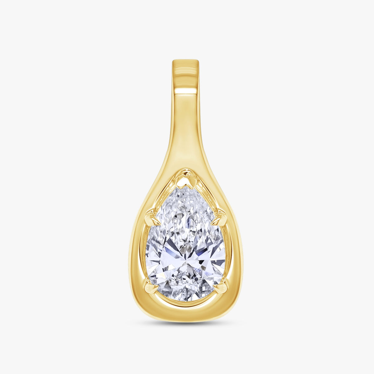 1.00 Carat Pear-Shape Lab-Grown Diamond Solitaire Pendant for Women
