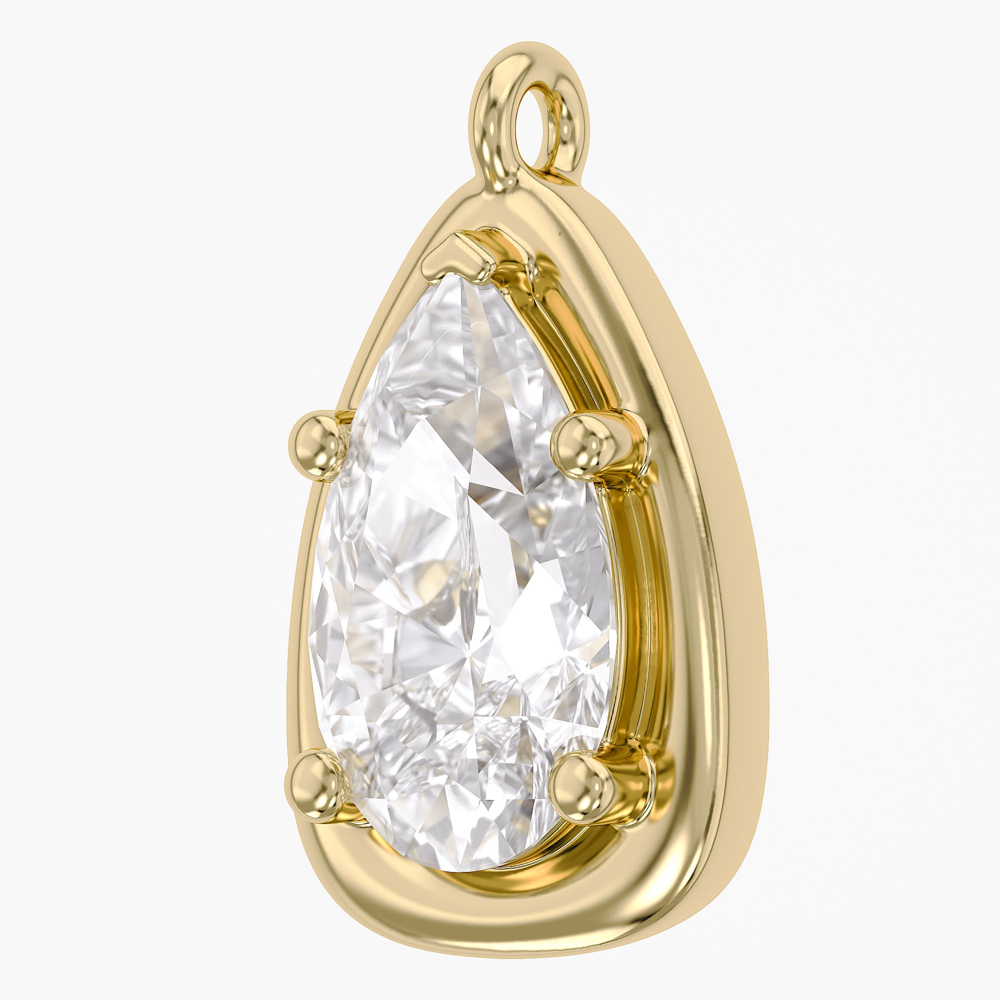0.95 CTW Pear Shape Lab-Grown Diamond Solitaire Pendant